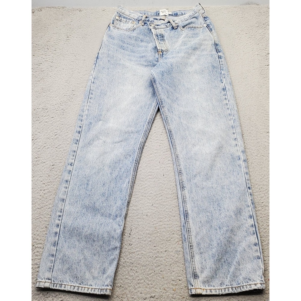 Women's High-Rise Light Wash Straight Leg Jeans